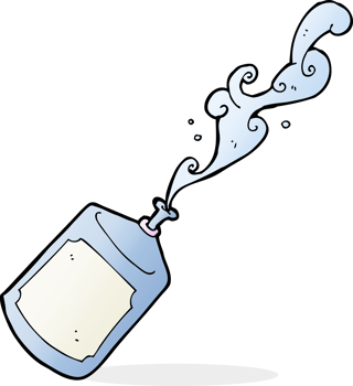 cartoon squirting water bottle png