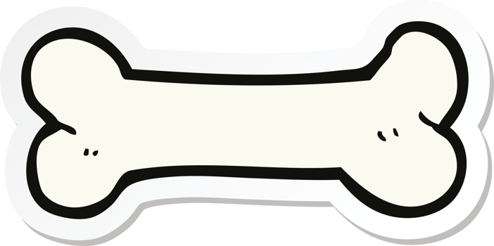 sticker of a cartoon bone png
