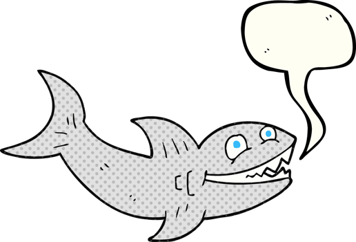 comic book speech bubble cartoon shark png