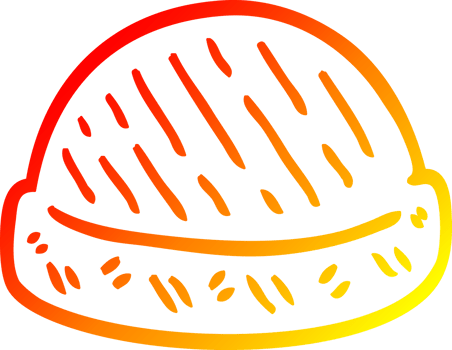 warm gradient line drawing cartoon winter hats png