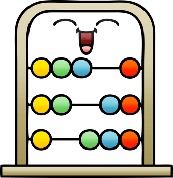 gradient shaded cartoon abacus png