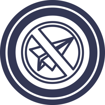 paper plane ban circular icon png