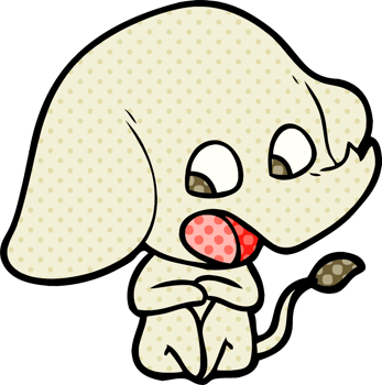 cute cartoon elephant drawing png