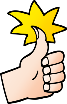 png gradient illustration cartoon thumbs up symbol