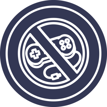 no gaming circular icon png