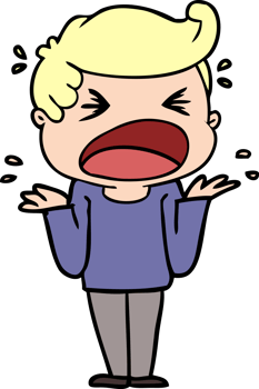 cartoon shouting man drawing png