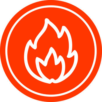 simple flame circular icon png