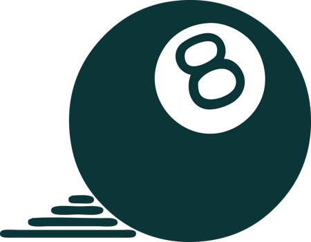 tattoo style icon of a 8 ball png