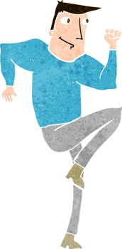 cartoon man jogging on spot png