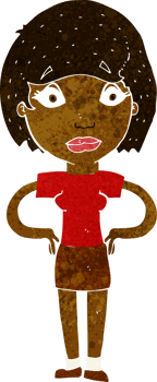 cartoon worried woman png