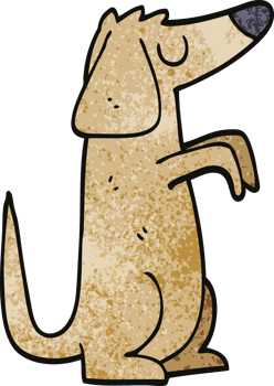 cartoon doodle dog png