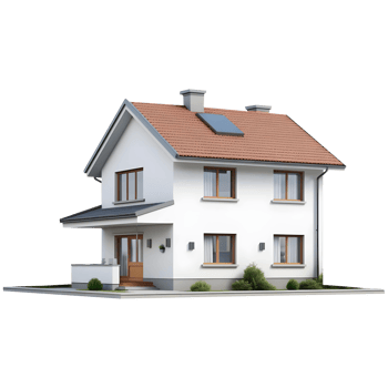 AI generated 3D Rendering of a Real Estate House on Transparent Background - Ai Generated png