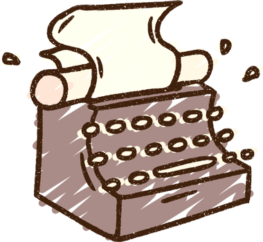 Type Writer Chalk Drawing png