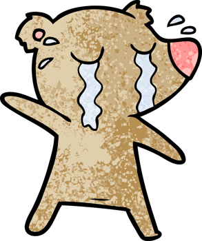 cartoon crying bear png