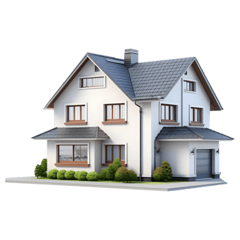 AI generated 3D Rendering of a Real Estate House on Transparent Background - Ai Generated png