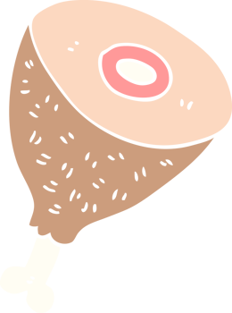 cartoon doodle cooked meat png
