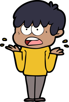 worried cartoon boy png