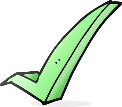 hand drawn cartoon tick symbol png