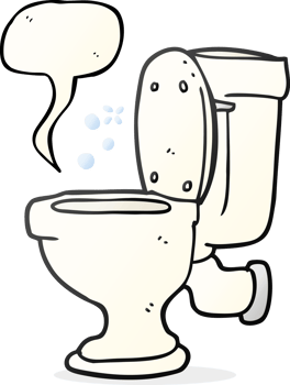 hand drawn speech bubble cartoon toilet png