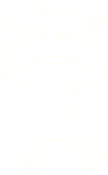 Surprised Robot Chalk Drawing png