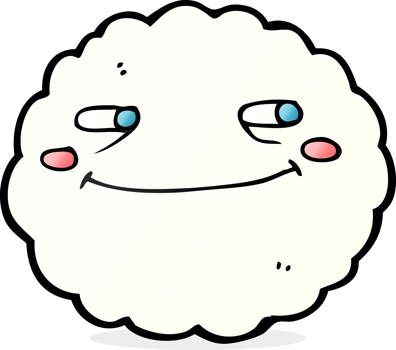cartoon happy cloud png