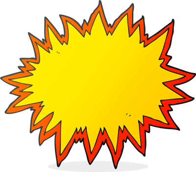 hand drawn cartoon explosion sign png