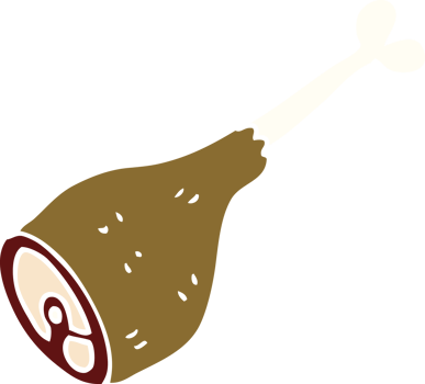 cartoon doodle well cooked meat png