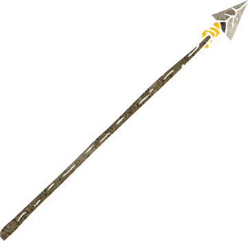 cartoon primitive spear png