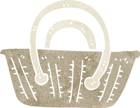 cartoon basket drawing png