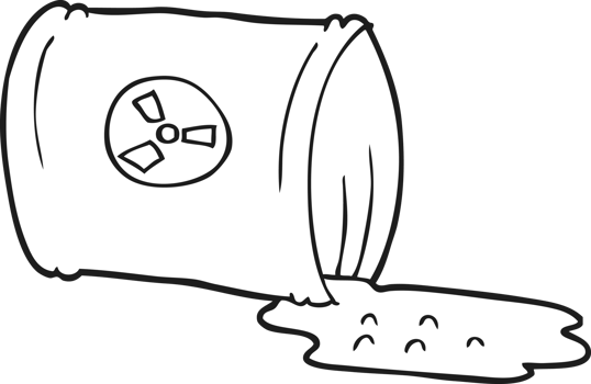 black and white cartoon nuclear waste png