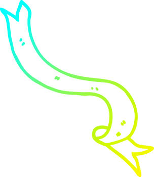 cold gradient line drawing cartoon banner blowing in wind png