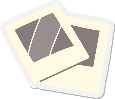 old instant photographs sticker png