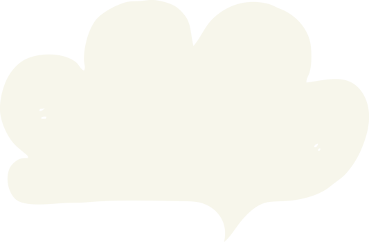flat color illustration of a cartoon cloud speech bubble png