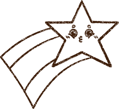Shooting Star Charcoal Drawing png