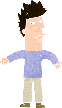 cartoon man with arms outstretched cute drawing png