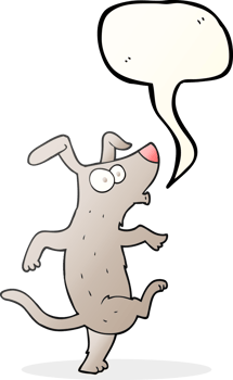 speech bubble cartoon dancing dog png