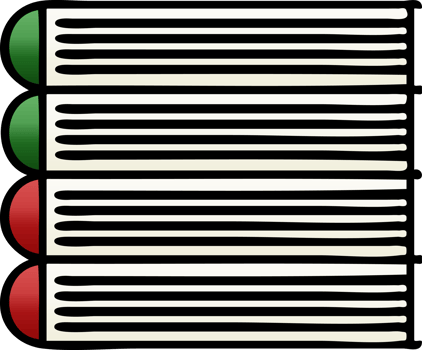 gradient shaded cartoon stack of books png