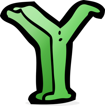 cartoon letter Y png