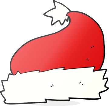 cartoon christmas hat png