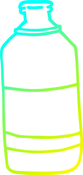 cold gradient line drawing cartoon old green bottle png