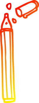warm gradient line drawing cartoon office pen png
