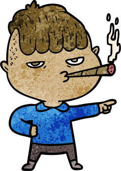cartoon man smoking drawing png