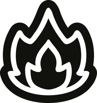 simple flame icon symbol png