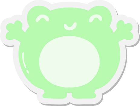 frog sticker drawing png