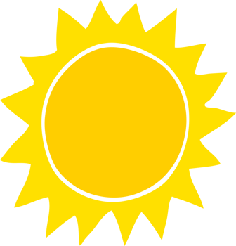 flat color style cartoon sun png