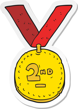sticker of a cartoon sports medal png