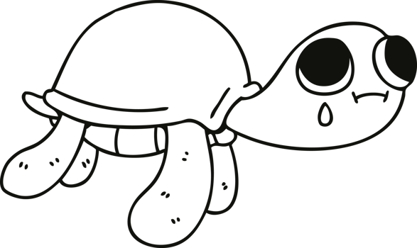 line drawing quirky cartoon turtle png
