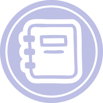 note book circular icon symbol png
