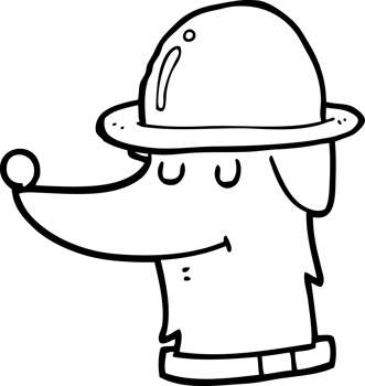 cartoon dog wearing hat png