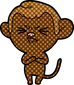cartoon annoyed monkey png